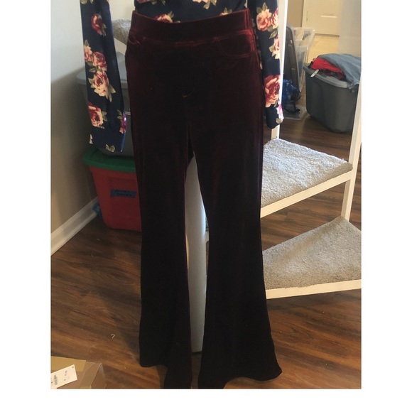 Free People Blank NYC Velvet Pull-On Flare Pants - Picture 5 of 8